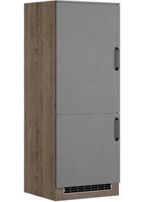 Wiho-Küchen Wiho Küchen Kühlumbauschrank »Elba« Breite 60 cm in grau, Größe B/H/T: 60 cm x 165 cm x 57 cm