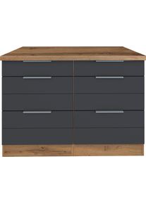 Kochstation Unterschrank »KS-Luhe« 120 cm breit in grau, Größe B/H/T: 120 cm x 86 cm x 60 cm