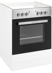 Kochstation Herdumbauschrank »KS-Visby« in weiß, Größe B/H/T: 60 cm x 82 cm x 60 cm