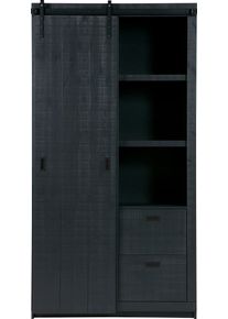 Woood Vitrine »Slide in schwarz, Größe B/H/T: 122 cm x 230 cm x 37 cm