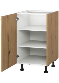 Kochstation Unterschrank »KS-Trea U60« zwei Einlegeböden in braun, Größe B/H/T: 60 cm x 75 cm x 56 cm