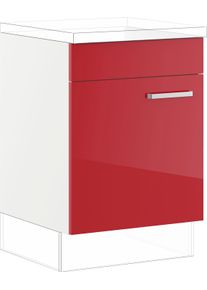 Impuls Küchen Kochfeldumbauschrank »"Turin" in rot, Größe B/H/T: 60 cm x 72,3 cm x 57,9 cm