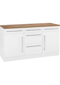 Kochstation Unterschrank »KS-Samos« Breite 150 cm in weiß, Größe B/H/T: 150 cm x 85 cm x 60 cm