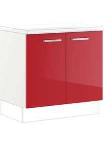 Impuls Küchen Spülenunterschrank »"Turin" in rot, Größe B/H/T: 90 cm x 72,3 cm x 57,9 cm