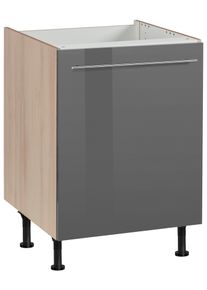 Optifit Spülenschrank »Bern« 60 cm breit in grau, Größe B/H/T: 60 cm x 87 cm x 58,4 cm