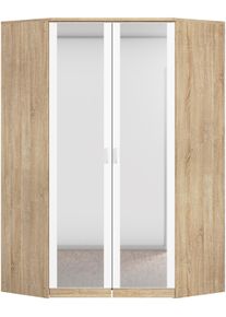 Rauch Eckkleiderschrank »Bremen« mit 8 Einlegeböden in weiß, Größe B/H/T: 199 cm x 118 cm