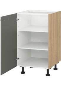 Kochstation Unterschrank »"KS-Scafa" mit zwei Einlegeböden« in verschiedenen Breiten in grau, Größe B/H/T: 50 cm x 75 cm x 56 cm