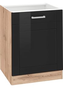 Kochstation Unterschrank »KS-Tinnum« 60 cm breit in schwarz, Größe B/H/T: 60 cm x 82 cm x 60 cm