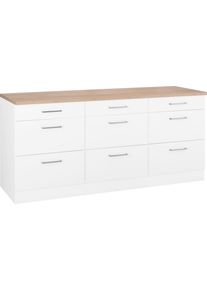 Kochstation Unterschrank »KS-Visby« Breite 180 cm in weiß, Größe B/H/T: 180 cm x 85 cm x 60 cm