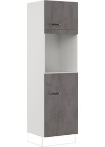 Impuls Küchen Backofen/Kühlumbauschrank »"Prag" in grau, Größe B/H/T: 60 cm x 205,1 cm x 57,6 cm