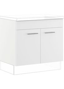 Impuls Küchen Kochfeldumbauschrank vormontiert in weiß, Größe B/H/T: 90 cm x 72,3 cm x 57,6 cm