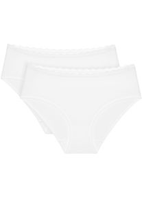 Triumph Midislip »Feel Of Cotton«, (2er Pack), weich, ohne Seitennaht, schmales Spitzenband