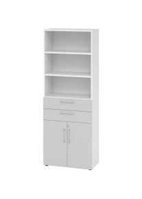 Hammerbacher, Aktenschrank, Kombischrank 6 OH 968K2 Weiss/Grau