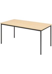 Hammerbacher, Schreibtisch, Besprechungstisch Fuss Vierk.160x80cm Ahorn (160 x 80 cm)