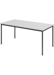 Hammerbacher, Schreibtisch, Besprechungstisch Fuss Vierk.160x80cm Grau (160 x 80 cm)
