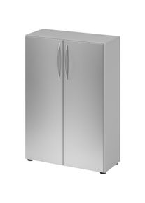 Hammerbacher, Aktenschrank, Schrank 3 OH, 34,6cm tief BM Grau/Silber