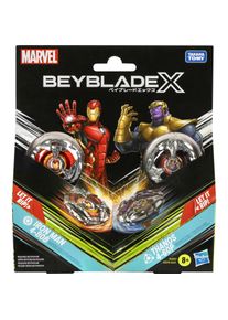 Hasbro G0287EU4 - Marvel Beyblade X, Iron Man 4-80B vs. Thanos 4-60P, Multipack, Takara Tomy (Deutsch)