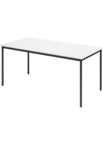 Hammerbacher, Schreibtisch, Besprechungstisch Fuss Vierk.160x80cm Weiss (160 x 80 cm)