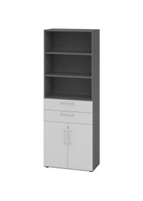 Hammerbacher, Aktenschrank, Kombischrank 6 OH 968K2 Graphit/Grau