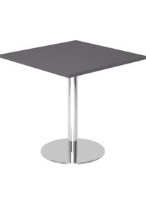 Hammerbacher, Schreibtisch, Besprechungstisch 80x80cm Graphit/Chrom (80 x 80 cm)