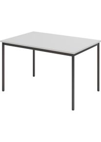 Hammerbacher, Schreibtisch, Besprechungstisch Fuss Vierk.120x80cm Grau (120 x 80 cm)