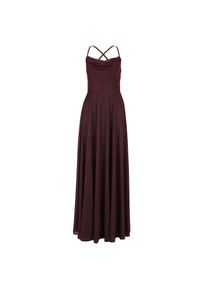 Vera Mont, Damen, Abendkleid &raquo;Abendkleid mit Wasserfallausschnitt&laquo;, Dark Red/Grey, EURO, 36 -EURO, Dark Red/Grey, Passform: Schwingend