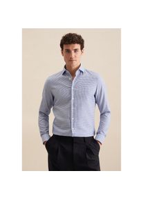 Seidensticker, Herren, Businesshemd &raquo;Slim&laquo; Slim 1/1 Kentkragen Struktur, blau, normale &Auml;rmell&auml;ngen, L (42) -normale &Auml;rmell&auml;ngen, blau, Passform: Slim