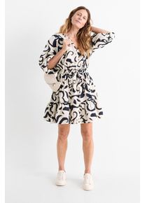 C&Amp;A Vestito con scollo a V-fantasia, Blu, Taille: 36