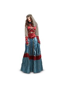 Regina Isabella - Costume da donna - L - Blu/Rosso