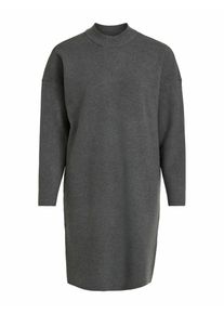 Vila Strickkleid Damen grau Größe S Unifarben