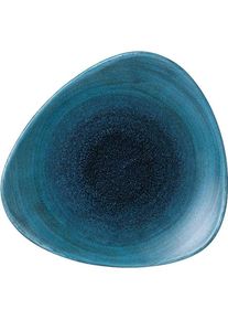 Churchill Stonecast Aqueous Lagoon Triangel Teller flach 22.9cm, Teller, Blau