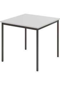 Hammerbacher, Schreibtisch, Besprechungstisch Fuss Vierk. 80x80cm Grau (80 x 80 cm)