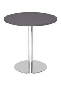 Hammerbacher, Schreibtisch, Besprechungstisch 80cm rund Graphit/Chrom (80 x 80 cm)