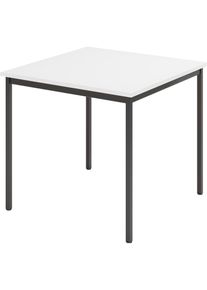 Hammerbacher, Schreibtisch, Besprechungstisch Fuss Vierk. 80x80cm Weiss (80 x 80 cm)