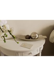 MyFlair Möbel & Accessoires Dekoschale silberfarben in silberfarben, Größe B/H/T: 49 cm x 15 cm x 6 cm