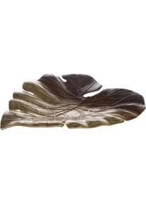 MyFlair Möbel & Accessoires Dekoschale »Monstera in braun, Größe B/H/T: 35 cm x 6 cm x 40 cm