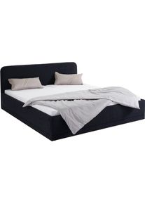 Westfalia Schlafkomfort Polsterbett inkl. Bettkasten bei Ausführung mit Matratze in schwarz, Größe Liegefläche B/L/H: 180 cm x 200 cm x 55,00