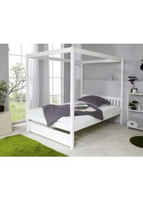 Ticaa Himmelbett »Lino« in diversen Breiten in weiß, Größe Liegefläche B/L: 140 cm x 200 cm