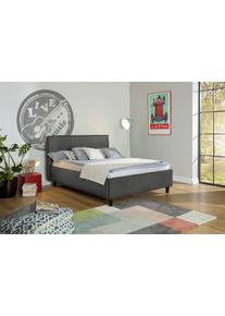 Alina Polsterbett »Hakon« wahlweise mit Matratze und Lattenrost in grau, Größe Liegefläche B/L: 140 cm x 200 cm