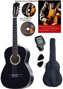 Clifton Konzertgitarre &raquo;Konzertgitarren Set, 4/4&laquo; Komplettset in schwarz