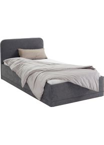 Westfalia Schlafkomfort Polsterbett inkl. Bettkasten bei Ausführung mit Matratze in grau, Größe Liegefläche B/L/H: 120 cm x 200 cm x 55,00