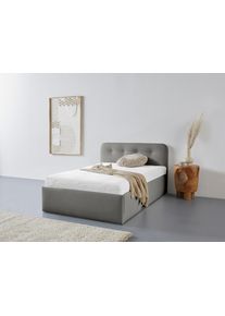 Westfalia Schlafkomfort Polsterbett »Rostock« auch mit Stauraum und Kopfteilverstellung erhältlich in grau, Größe Liegefläche B/L/H: 120 cm x 200...