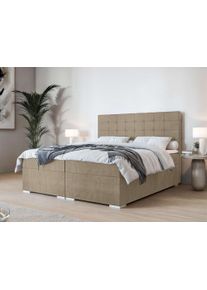 Inosign Polsterbett »Semla mit Matratze und Topper in grau, Größe Liegefläche B/L: 140 cm x 200 cm