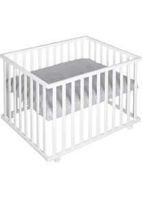 Roba Laufgitter »Style weiß, 75x100 cm« bis 15 kg mit Laufgittereinlage silbergrau in weiß