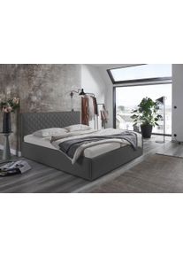 Westfalia Schlafkomfort Polsterbett »Danzig« wählweise mit Bettkasten in grau, Größe Liegefläche B/L: 200 cm x 200 cm