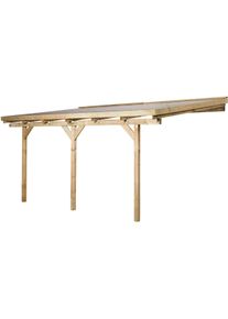 Weka Terrassendach »671 Gr.2« Pfostenstärke 90 mm in braun, Größe B/H/T: 424 cm x 267 cm x 257 cm