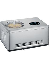 Severin Eismaschine »EZ 7406« 2 l 180 W inkl. zwei großer Eisbehälter und hochwertigem Volledelstahl-Gehäuse in silberfarben