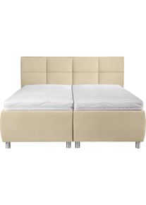 Alina Stauraumbett »Nadina Comfort« inkl. Stauraum und Lattenrost in beige, Größe B/L/H: 198 cm x 217 cm x 51 cm