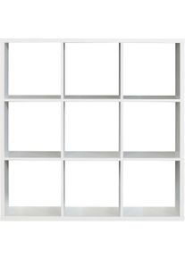 FORTE Standregal »Mauro« in weiß, Größe B/H/T: 107,2 cm x 107,3 cm x 32,9 cm