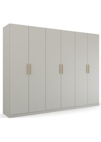 Rauch Kleiderschrank »Skandi by Quadra Spin Schlafzimmerschrank« im Landhaus-Stil mit Massivholzgriffen aus Wildeiche in grau, Größe B/H/T: 271 cm...